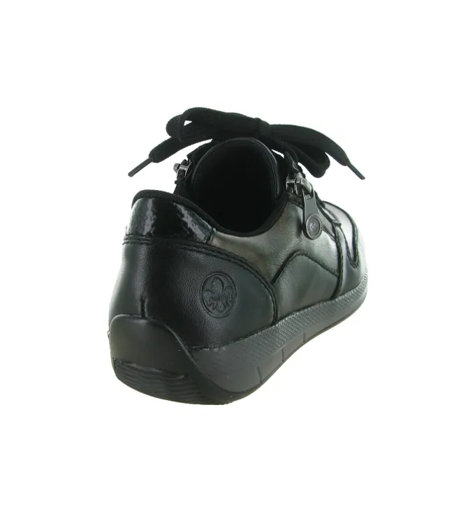 baskets et sneakers - Confort - femme - Cuir - Noir - Rieker