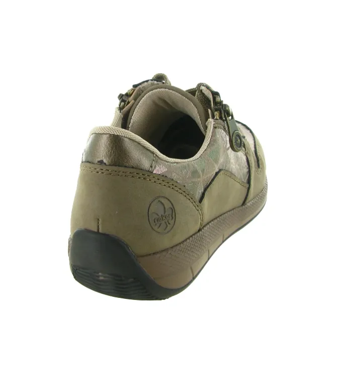 baskets et sneakers - Confort - femme - Cuir - Beige - Rieker