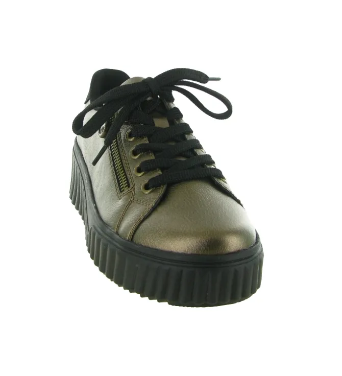 baskets et sneakers - Confort - femme - Cuir - Bronze - Rieker