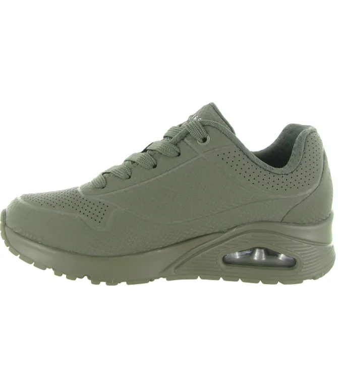 baskets et sneakers - Confort - femme - Toile - Vert - Skechers footwear