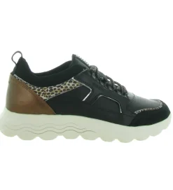 baskets et sneakers - Confort - femme - Cuir - Noir - Geox
