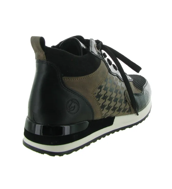 baskets et sneakers - Confort - femme - Cuir - Noir - Remonte