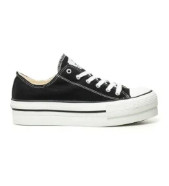 baskets et sneakers - Confort - femme - Toile - Noir - Victoria