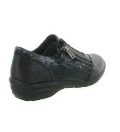 baskets et sneakers - Confort - femme - Cuir - Noir - Remonte
