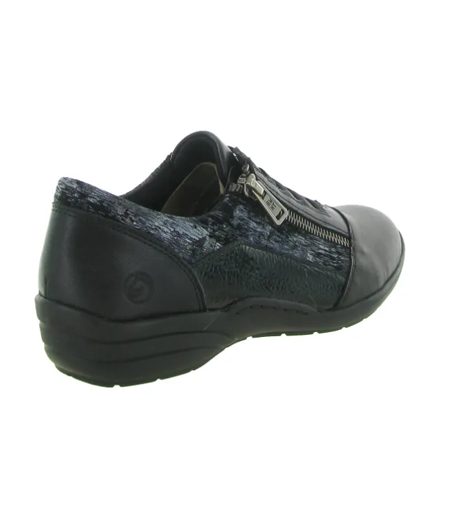 baskets et sneakers - Confort - femme - Cuir - Noir - Remonte
