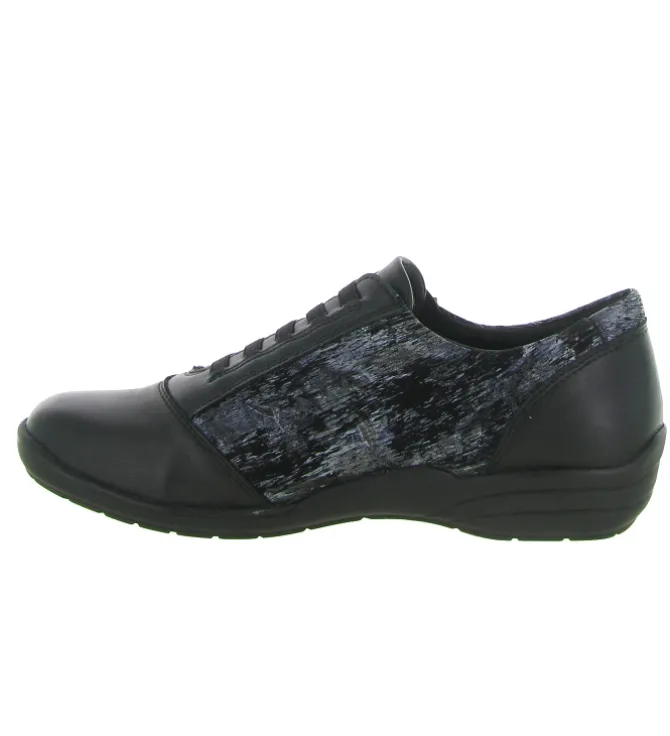 baskets et sneakers - Confort - femme - Cuir - Noir - Remonte