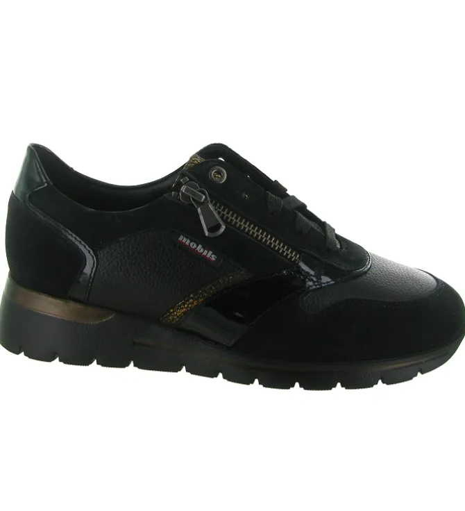 baskets et sneakers - Confort - femme - Cuir - Noir - Mephisto