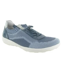 baskets et sneakers - Confort - femme - Toile - Bleu jean - Remonte
