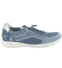 baskets et sneakers - Confort - femme - Toile - Bleu jean - Remonte