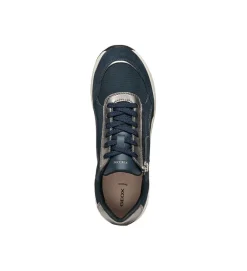 baskets et sneakers - Confort - femme - Cuir - Bleu Marine - Geox