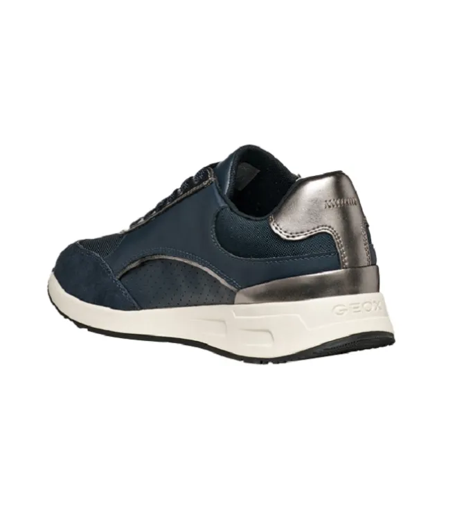 baskets et sneakers - Confort - femme - Cuir - Bleu Marine - Geox