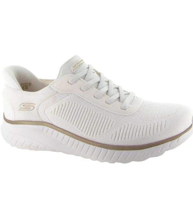 baskets et sneakers - Confort - femme - Toile - Blanc - Skechers footwear