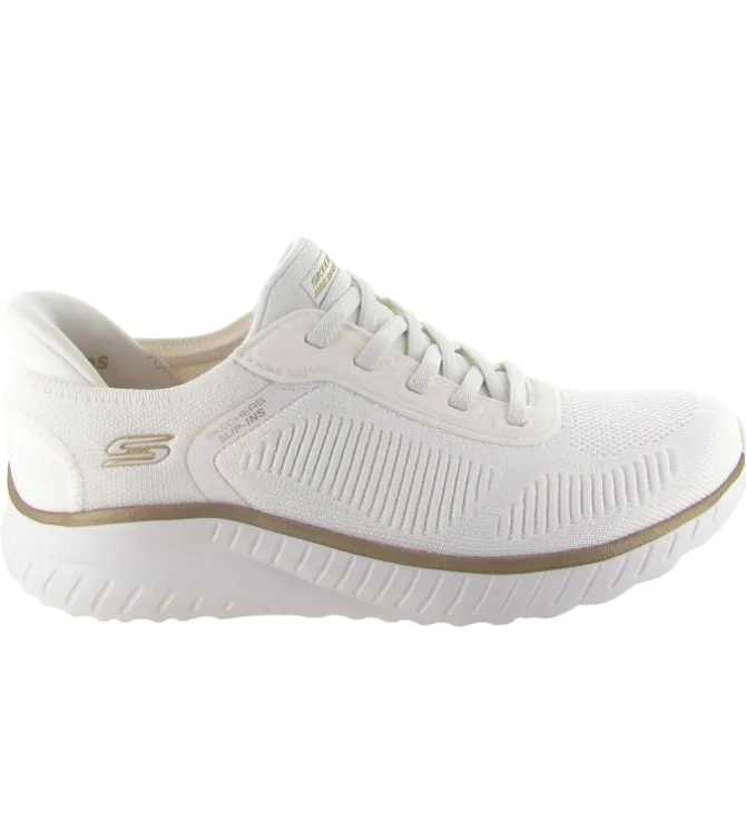 baskets et sneakers - Confort - femme - Toile - Blanc - Skechers footwear