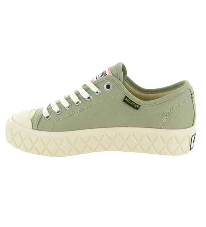 baskets et sneakers - Confort - femme - Toile - Vert amande - Palladium