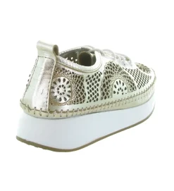baskets et sneakers - Confort - femme - Cuir - Or - Madory