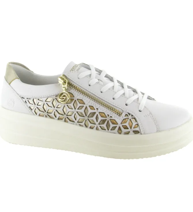 baskets et sneakers - Confort - femme - Cuir - Blanc - Remonte