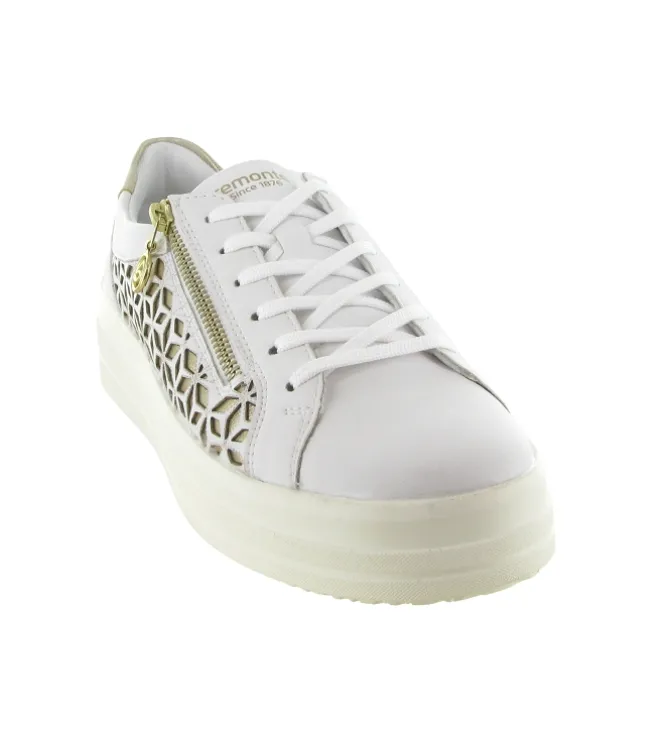 baskets et sneakers - Confort - femme - Cuir - Blanc - Remonte