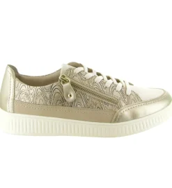 baskets et sneakers - Confort - femme - Cuir - Or - Remonte