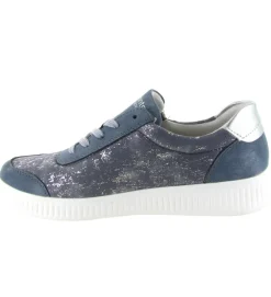 baskets et sneakers - Confort - femme - Textile - Bleu - Remonte