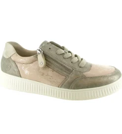 baskets et sneakers - Confort - femme - Textile - Beige - Remonte