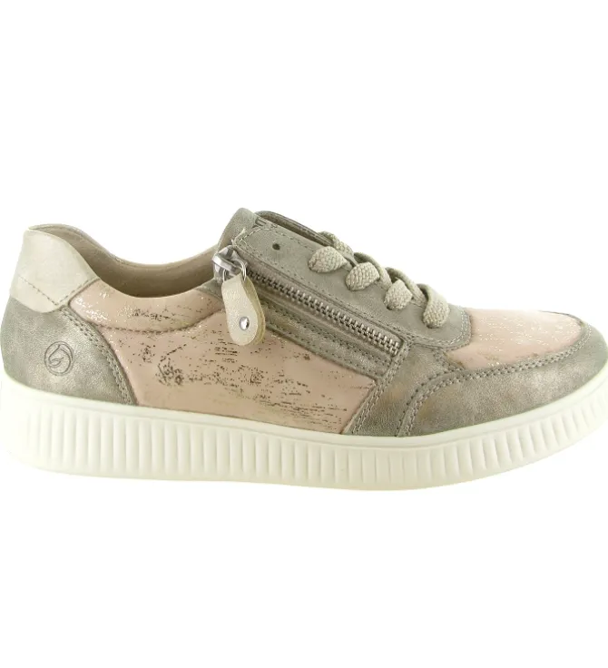 baskets et sneakers - Confort - femme - Textile - Beige - Remonte