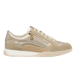 baskets et sneakers - Confort - femme - Cuir - Crème - Geox