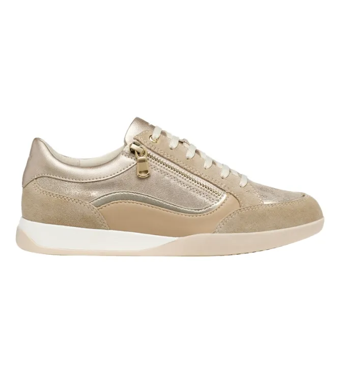 baskets et sneakers - Confort - femme - Cuir - Crème - Geox
