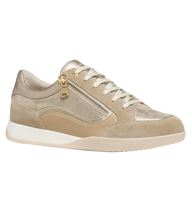 baskets et sneakers - Confort - femme - Cuir - Crème - Geox