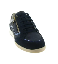 baskets et sneakers - Confort - femme - Cuir - Bleu Marine - Geox