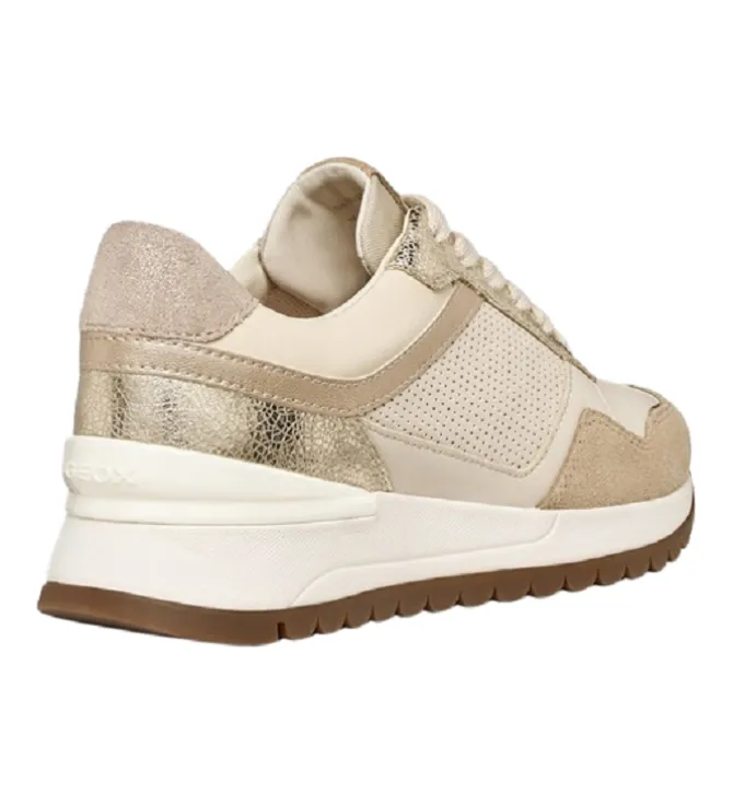 baskets et sneakers - Confort - femme - Cuir - Beige - Geox
