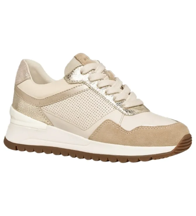 baskets et sneakers - Confort - femme - Cuir - Beige - Geox