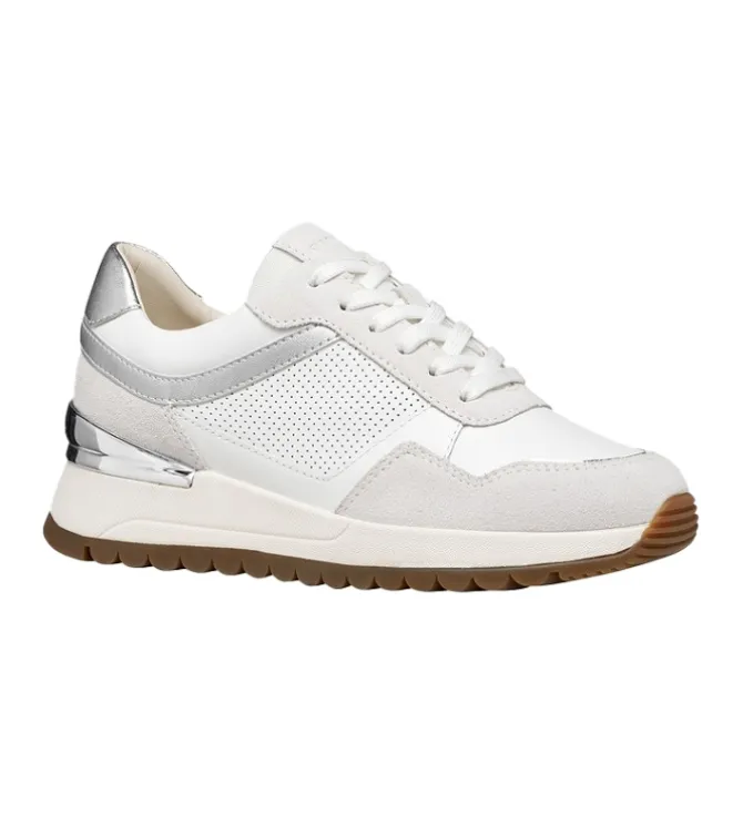 baskets et sneakers - Confort - femme - Cuir - Blanc - Geox