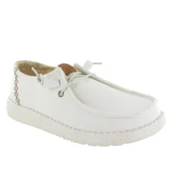 baskets et sneakers - Confort - femme - Toile - Blanc - Hey dude