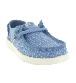 baskets et sneakers - Confort - femme - Toile - Bleu - Hey dude