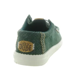baskets et sneakers - Confort - homme - Toile - Kaki - Hey dude