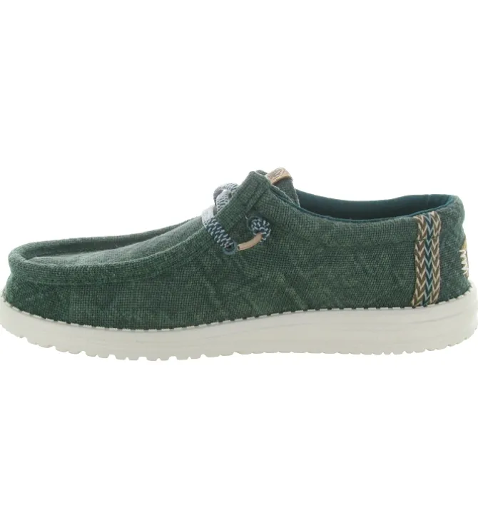 baskets et sneakers - Confort - homme - Toile - Kaki - Hey dude