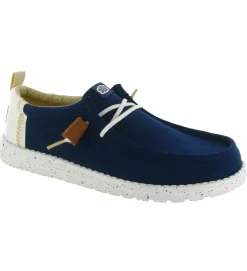 baskets et sneakers - Confort - homme - Toile - Bleu Marine - Hey dude