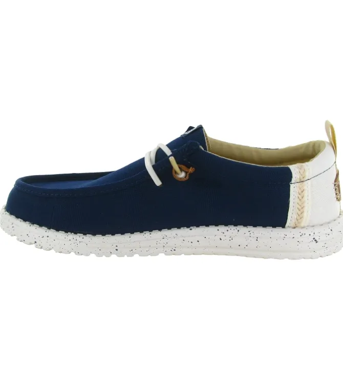 baskets et sneakers - Confort - homme - Toile - Bleu Marine - Hey dude