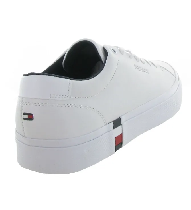 baskets et sneakers - Confort - homme - Cuir - Blanc - Tommy hilfiger
