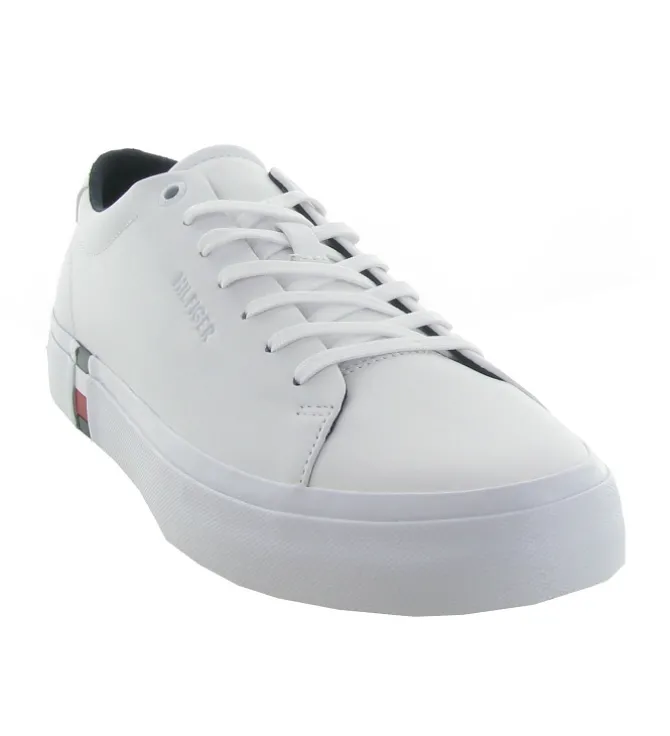 baskets et sneakers - Confort - homme - Cuir - Blanc - Tommy hilfiger