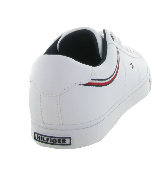 baskets et sneakers - Confort - homme - Cuir - Blanc - Tommy hilfiger