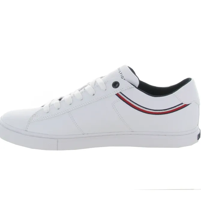 baskets et sneakers - Confort - homme - Cuir - Blanc - Tommy hilfiger