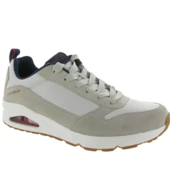 baskets et sneakers - Confort - homme - Cuir - Beige - Skechers footwear