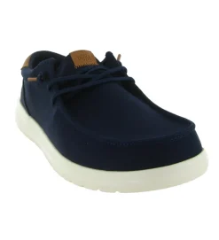baskets et sneakers - Confort - homme - Toile - Bleu Marine - Hey dude