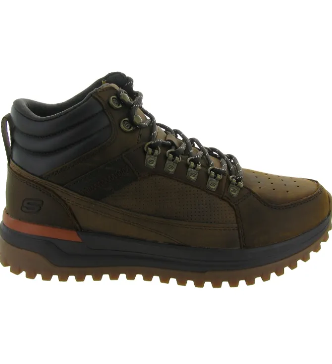 baskets et sneakers - Confort - homme - Cuir - Marron - Skechers footwear