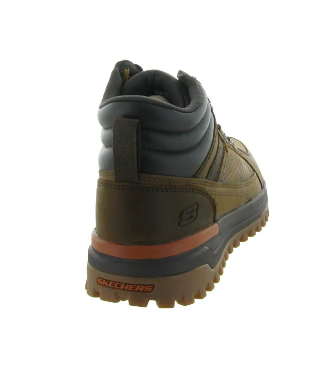 baskets et sneakers - Confort - homme - Cuir - Marron - Skechers footwear