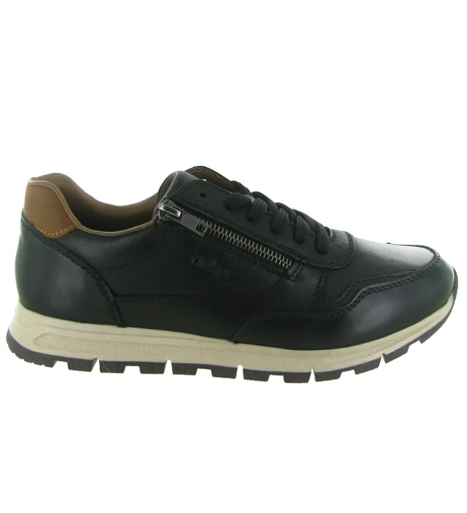 baskets et sneakers - Confort - homme - Cuir - Noir - Rieker