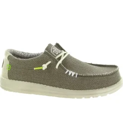 baskets et sneakers - Confort - homme - Toile - Taupe - Hey dude