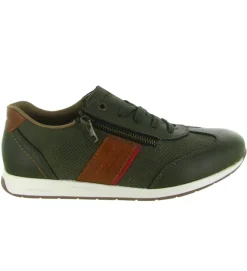 baskets et sneakers - Confort - homme - Cuir - Vert - Rieker