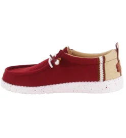 baskets et sneakers - Confort - homme - Toile - Rouge - Hey dude